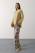 flower trouser yellow set