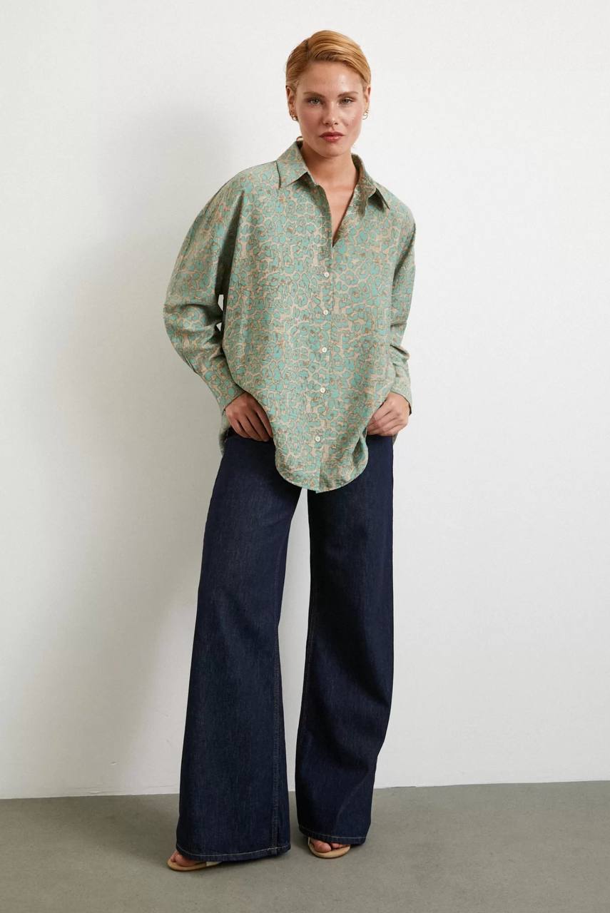 green leopard shirt