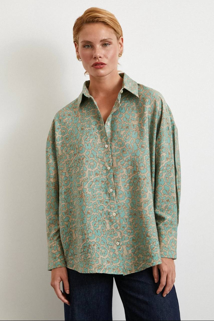 green leopard shirt