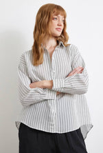 white black line shirt