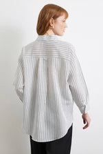 white black line shirt