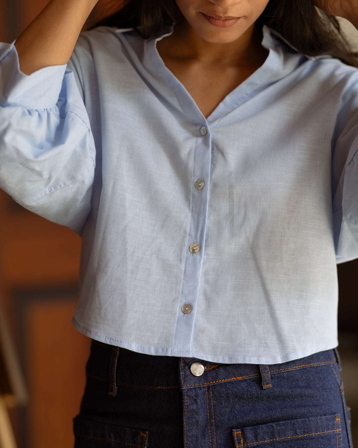 Balloon sleeve shirt