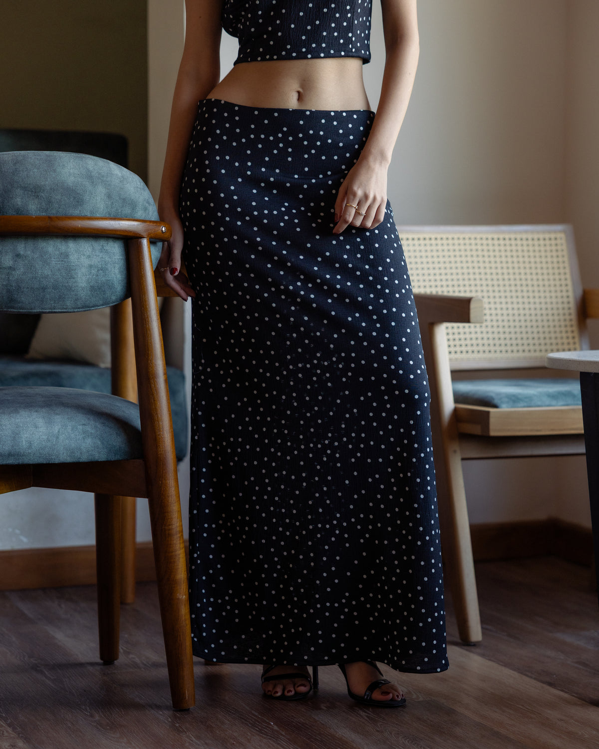 polka dot skirt