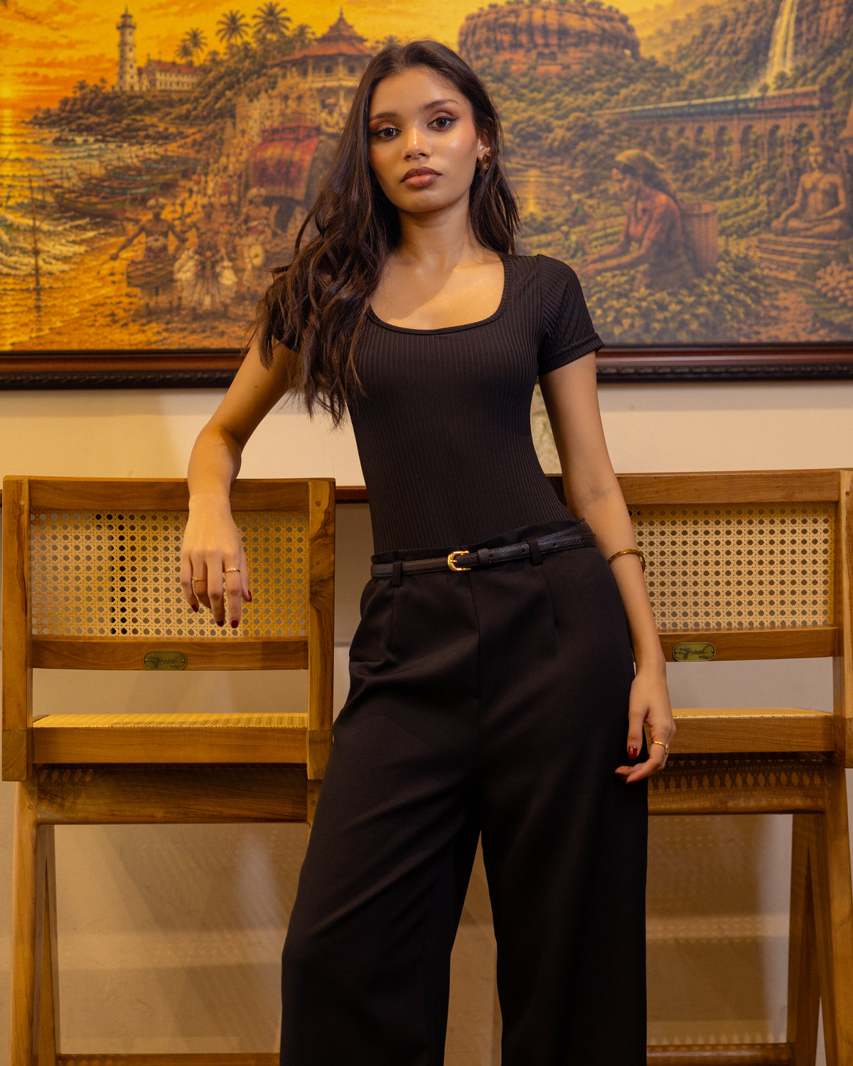 black bodysuit